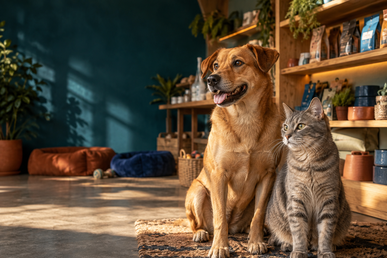 Fachada da loja física Casa Cauda Pet Shop em Joinville